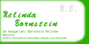 melinda bornstein business card